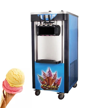 Търговска Машина за производство на мек сладолед с три Глави, машина за производство на йогуртовых оръжие-Различен вкус
