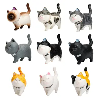 Фигурки на котки от цели PVC, пред масата, кукли-котенки за таблото на автомобила