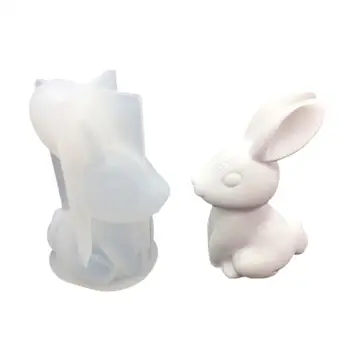 Форма за сапун, Великденският заек, Епоксидни форма, под Формата на зайче, 3D Подшиване, под формата на зайче, Cartoony маса-люлка, Огледало, Силиконова форма, восъчен модел