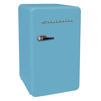Хладилник 3,2 куб. фута Компактен хладилник EFR372 в стил ретро, с една врата, синьо