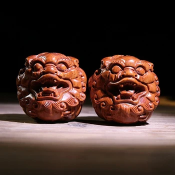 Хуан круша е Грижовна игра ръчно изработени мъжки pixiu здравеопазване хандбал фортуна длан маса от махагон занаяти начало декор скулптура