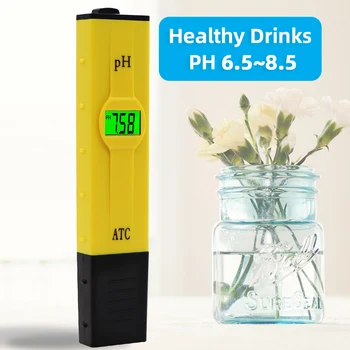 Цифров джобен pH-метър, тестер вода с точност 0,01 /Осветление/ Функция температурна компенсация