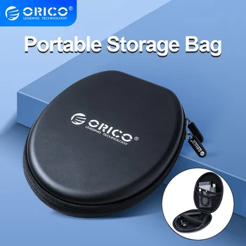 Чанта за твърдия диск ORICO Digital Кутия за съхранение на карти с памет Водоустойчива чанта за слушалки Калъф за слушалки с двойна подплата Bluetooth-слушалки