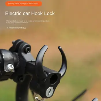 Черно Защитно заключване, имобилайзер кормило обзавеждане, лесен за инсталиране противоугонный заключване за електрически мотоциклет, велосипед